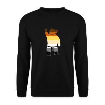 Schwuler Bär - Unisex Pullover - Schwarz - Vorne - Alina (178cm) & Michal (187cm)