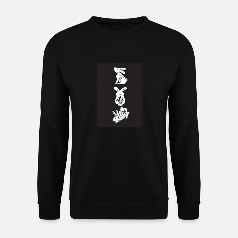Three rabbits 🐇 - Unisex Sweatshirt - black