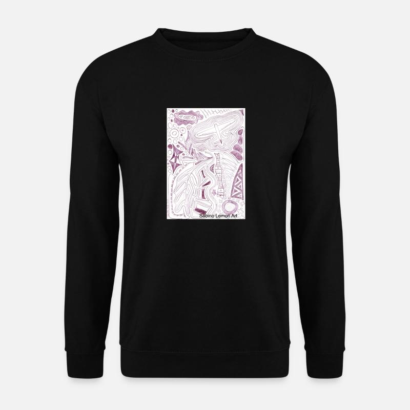 Sabino Lemon ART Tees - Unisex Pullover - Schwarz