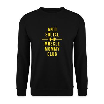 Anti Social Muscle Mommy Club - Sweat-shirt Unisexe - noir - Devant - Alina (178cm) & Michal (187cm)