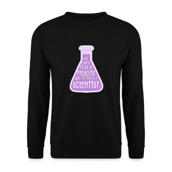 Science Wissenschaftlerin Chemikerin Chemielehrer - Unisex Pullover - Schwarz - Vorne - Alina (178cm) & Michal (187cm)