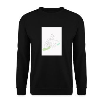 Fille Vélo Amour - Sweat-shirt Unisexe - noir - Devant - Alina (178cm) & Michal (187cm)