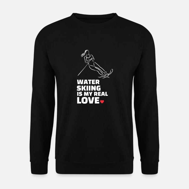 I love water skiing - Unisex Sweatshirt - black