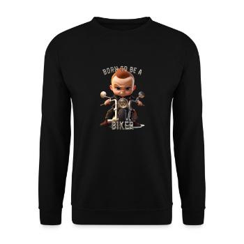 Né pour être un motard - Sweat-shirt Unisexe - noir - Devant - Alina (178cm) & Michal (187cm)