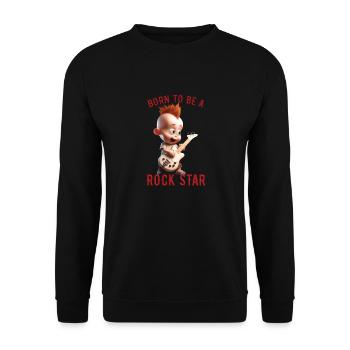 Born To Be A Rock Star 1 - Unisex Pullover - Schwarz - Vorne - Alina (178cm) & Michal (187cm)