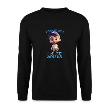 Born To Be A Skater (Boy) - Unisex Sweatshirt - black - Front - Alina (178cm) & Michal (187cm)