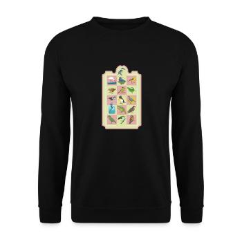 NZ BIRDS - Unisex Sweatshirt - black - Front - Alina (178cm) & Michal (187cm)