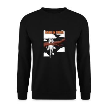 Hang in there 03 - Unisex Sweatshirt - black - Front - Alina (178cm) & Michal (187cm)