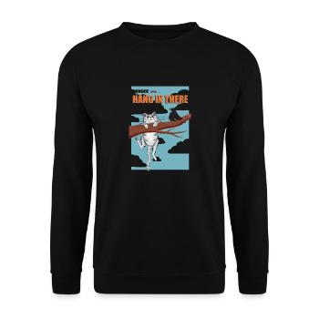 Hang in there 08 - Unisex Pullover - Schwarz - Vorne - Alina (178cm) & Michal (187cm)
