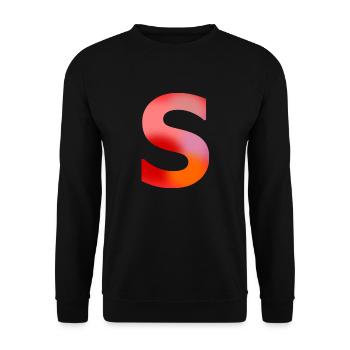 Letter S - Unisex Sweatshirt - black - Front - Alina (178cm) & Michal (187cm)