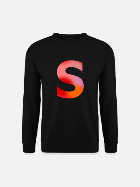Lettre S - Sweat-shirt Unisexe - noir