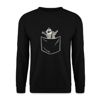 Short-headed glider Sugar Glider - Unisex Sweatshirt - black - Front - Alina (178cm) & Michal (187cm)