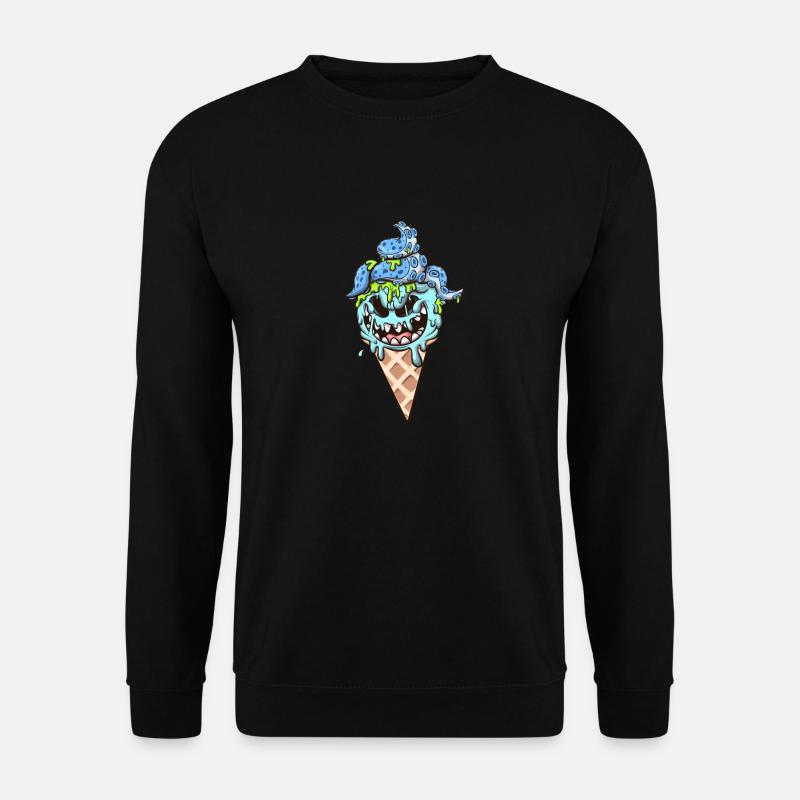 Eiswaffel-Monster - Unisex Pullover - Schwarz