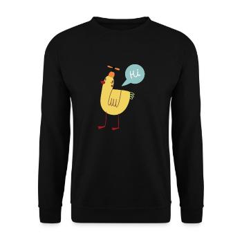 Vogel - Unisex Pullover - Schwarz - Vorne - Alina (178cm) & Michal (187cm)