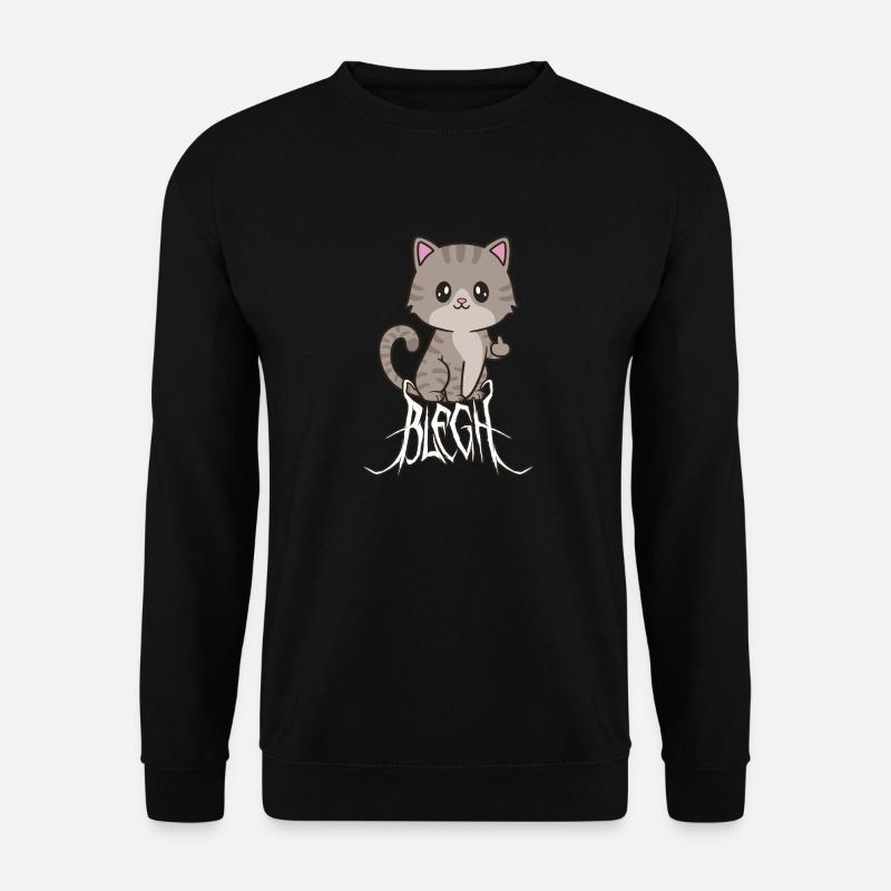 Blegh Metal Metalcore Death Metal Katze - Unisex Pullover - Schwarz