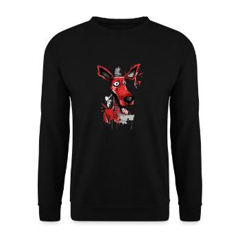 Dongi le chien rouge - Sweat-shirt Unisexe - noir - Devant - Alina (178cm) & Michal (187cm)