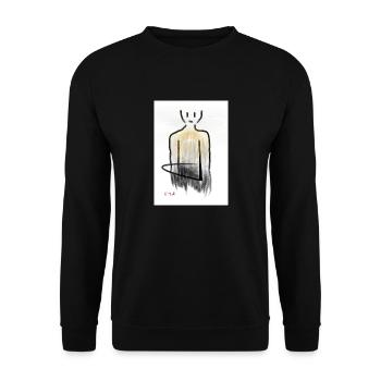 Half not here - Sweat-shirt Unisexe - noir - Devant - Alina (178cm) & Michal (187cm)