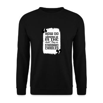 jokes conspiracy birthday gift astronomy tshirt - Unisex Pullover - Schwarz - Vorne - Alina (178cm) & Michal (187cm)