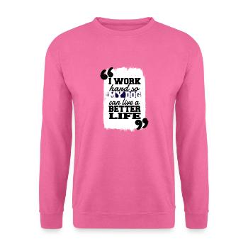 funny bday car baseballshirt happy - Unisex Pullover - Pink - Vorne