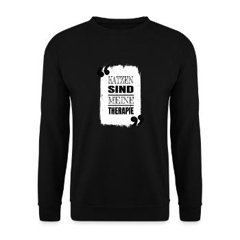 geschenkidee statement geburtstag lieblingshund - Unisex Pullover - Schwarz - Vorne - Alina (178cm) & Michal (187cm)