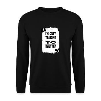 cats present jokes bow tie birthday present idea - Unisex Sweatshirt - black - Front - Alina (178cm) & Michal (187cm)