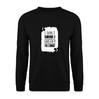 house cat bow tie cat hair tshirts - Unisex Pullover - Schwarz - Vorne - Alina (178cm) & Michal (187cm)