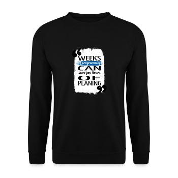 fun fathersday computer language awesome computers - Unisex Pullover - Schwarz - Vorne - Alina (178cm) & Michal (187cm)