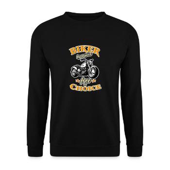 citation humoristique motard - Sweat-shirt Unisexe - noir - Devant - Alina (178cm) & Michal (187cm)
