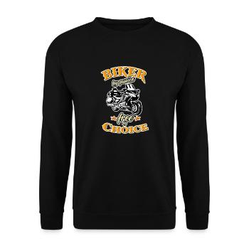 Biker Slogan Motorrad Grand Touring - Unisex Pullover - Schwarz - Vorne - Alina (178cm) & Michal (187cm)