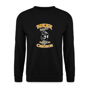 biker vintage moto - Sweat-shirt Unisexe - noir - Devant - Alina (178cm) & Michal (187cm)