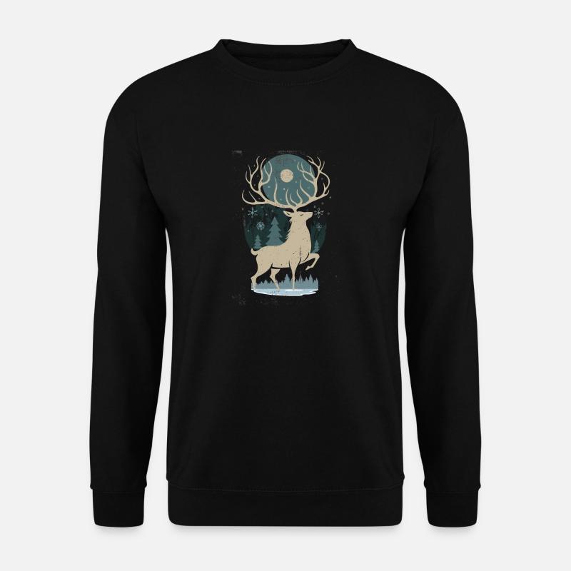 Rentiere und Stars Design Merch. - Unisex Pullover - Schwarz