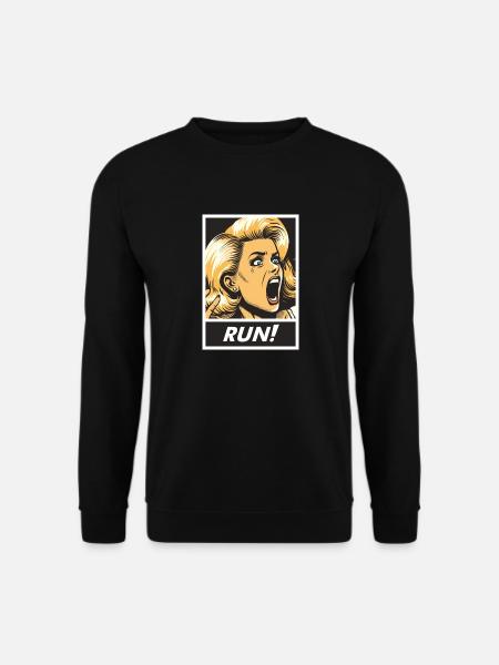 fille de course rétro - Sweat-shirt Unisexe - noir