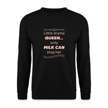 little drama queen - Unisex Pullover - Schwarz - Vorne - Alina (178cm) & Michal (187cm)