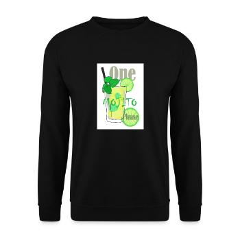 mojito please - Unisex Sweatshirt - black - Front - Alina (178cm) & Michal (187cm)
