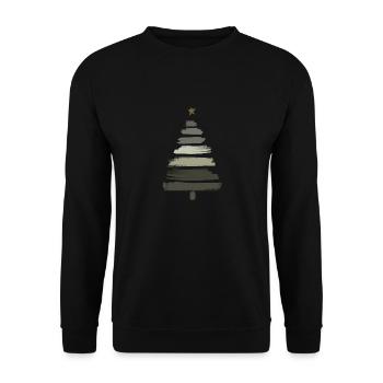 Christmas Tree - Unisex Sweatshirt - black - Front - Alina (178cm) & Michal (187cm)