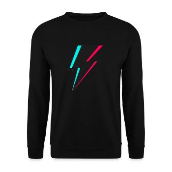 Logo de l’éclair - Sweat-shirt Unisexe - noir - Devant - Alina (178cm) & Michal (187cm)