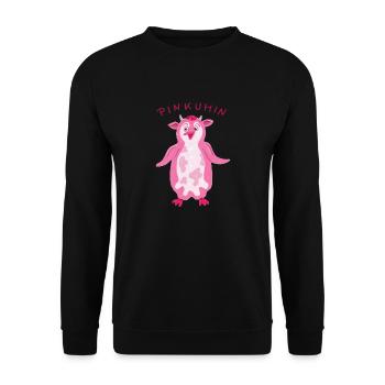 PINKUHIN - Unisex Pullover - Schwarz - Vorne - Alina (178cm) & Michal (187cm)