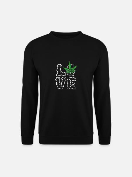 Liebe Cannabis - Unisex Pullover - Schwarz