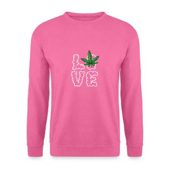 Aimer le cannabis - Sweat-shirt Unisexe - rose - Devant
