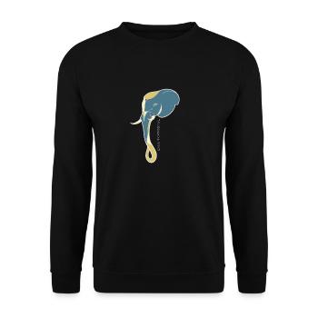 Éléphant coloré par Isa.unprofessional - Sweat-shirt Unisexe - noir - Devant - Alina (178cm) & Michal (187cm)