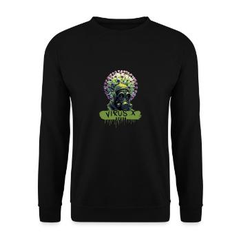 Virus X Ready - Unisex Sweatshirt - black - Front - Alina (178cm) & Michal (187cm)