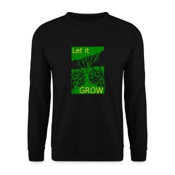 Garden Let it grow allotment garden happiness Landsch - Unisex Sweatshirt - black - Front - Alina (178cm) & Michal (187cm)