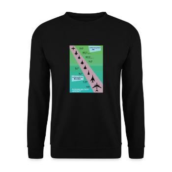 russsian military aircraft - Unisex Pullover - Schwarz - Vorne - Alina (178cm) & Michal (187cm)