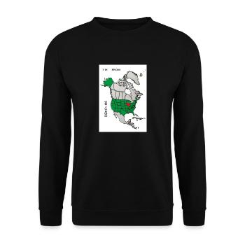 I ́m from Chicago slogan - Unisex Sweatshirt - black - Front - Alina (178cm) & Michal (187cm)