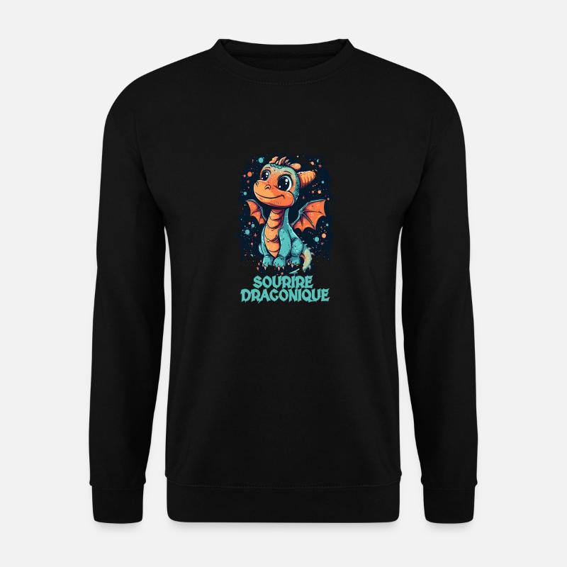 Drakonisches Lächeln 6 - Unisex Pullover - Schwarz