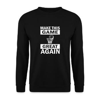Basketball - Unisex Sweatshirt - black - Front - Alina (178cm) & Michal (187cm)