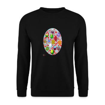 Designer T-Shirt ORIGINAL PAUKNER GRNA - Unisex Pullover - Schwarz - Vorne - Alina (178cm) & Michal (187cm)