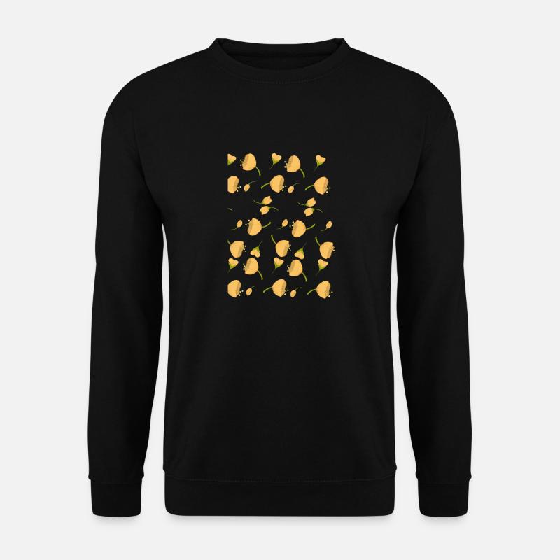 Blumen Muster - Unisex Pullover - Schwarz
