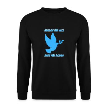 Demo Peace for All Hate for No 4 - Unisex Sweatshirt - black - Front - Alina (178cm) & Michal (187cm)