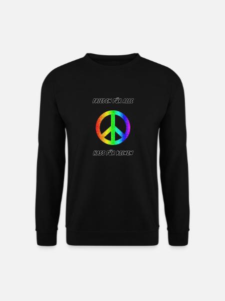 Demo Frieden für alle Hass für keinen 3 Anti AFD - Unisex Pullover - Schwarz